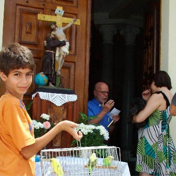 Franciscanos abenÃ§oam animais neste domingo